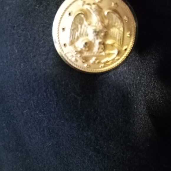 Long black Navy Pea coat - Picture 6 of 7